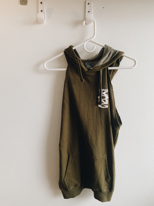 Kong Sleeveless Hoodie - Dark Green