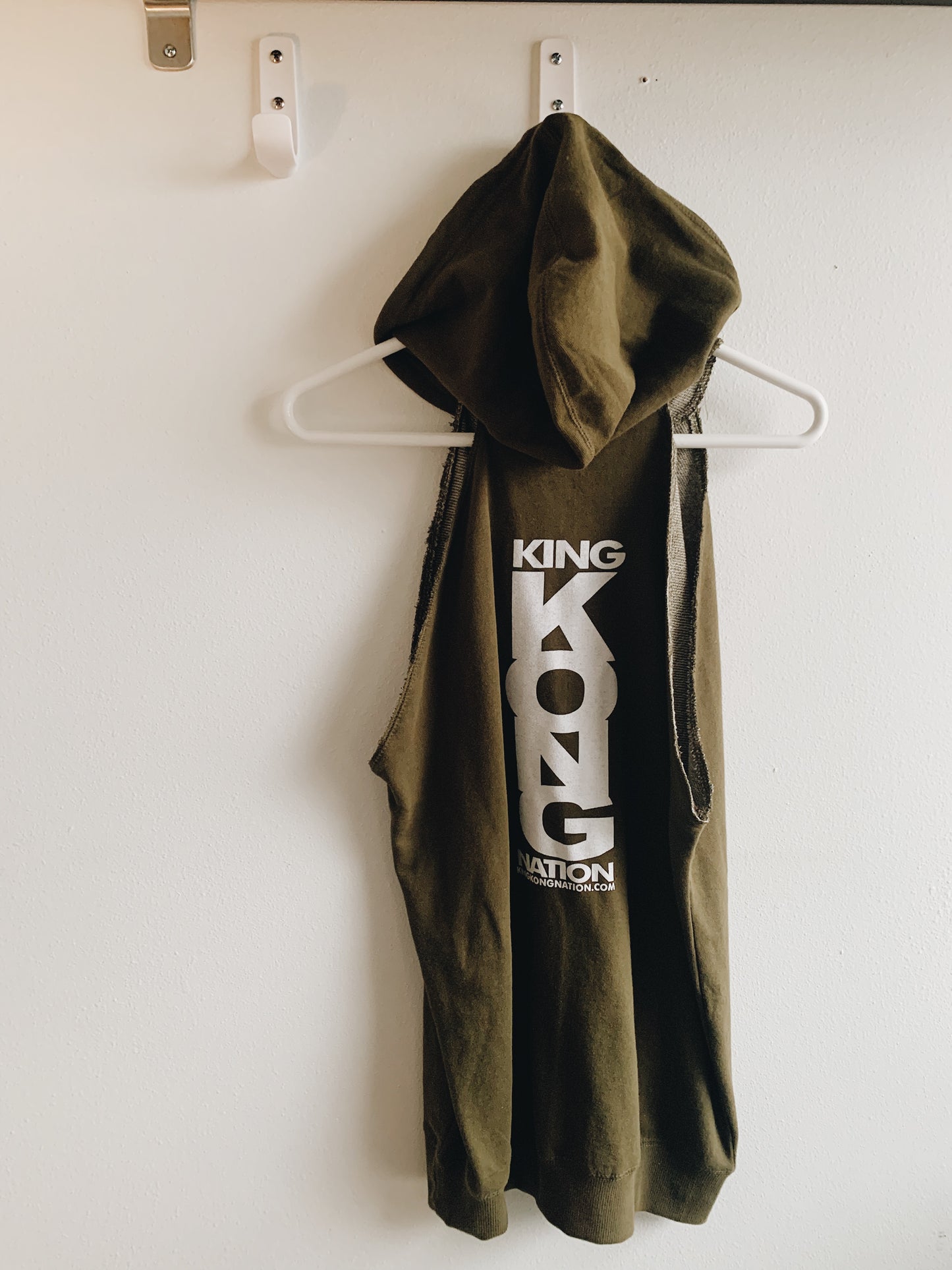 Kong Sleeveless Hoodie - Dark Green