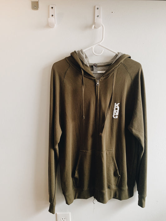 Kong Zip Up Hoodie - Green