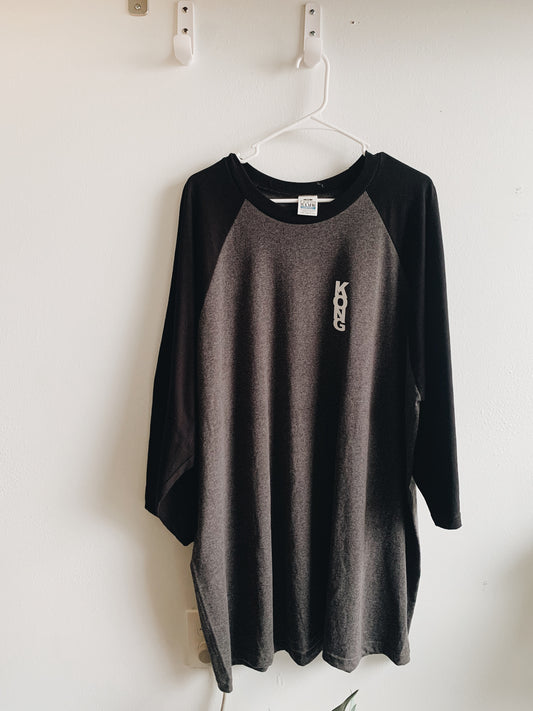 Kong Baseball Shirt - Black + Gray