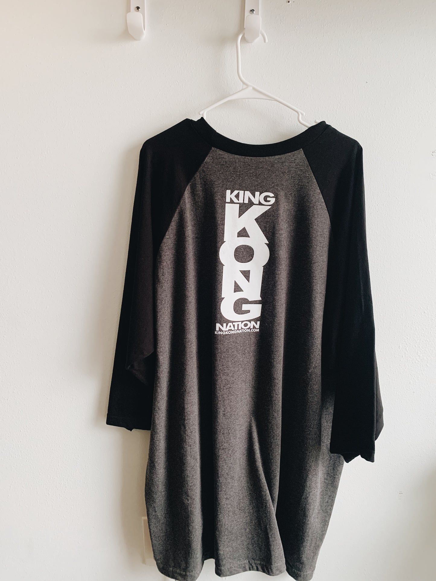 Kong Baseball Shirt - Black + Gray