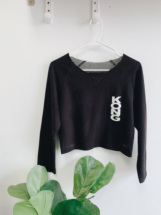 Kong Cropped Sweater - Black